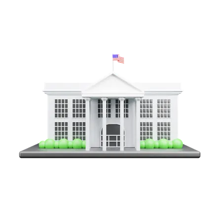 White house  3D Icon