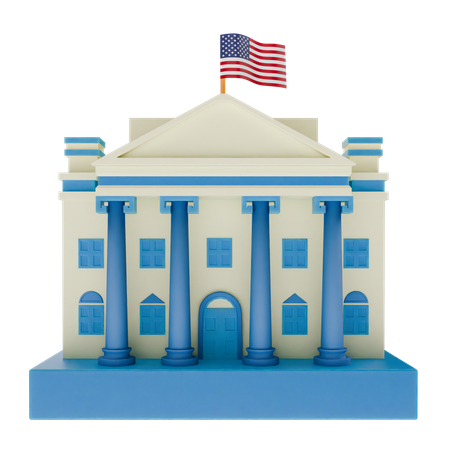 백악관  3D Icon