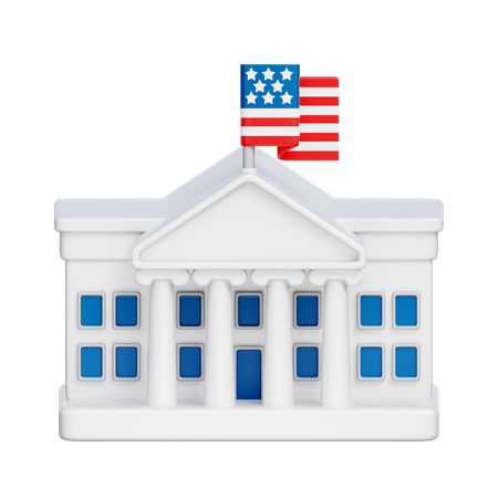White House  3D Icon