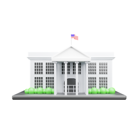 White house  3D Icon