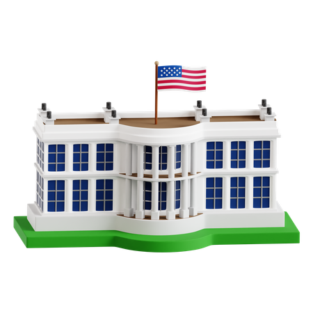 White House  3D Icon