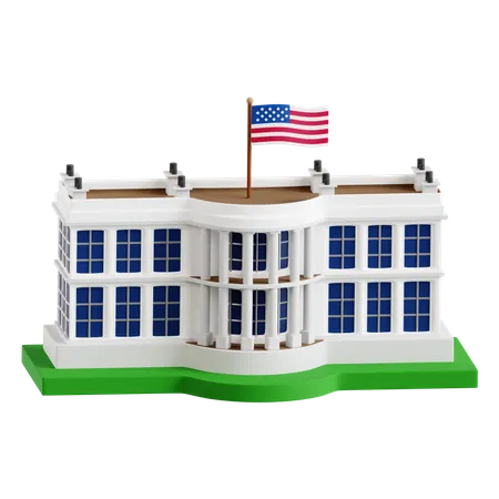 White House  3D Icon