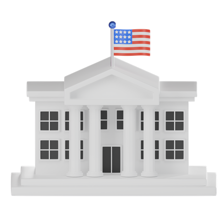 White House  3D Icon