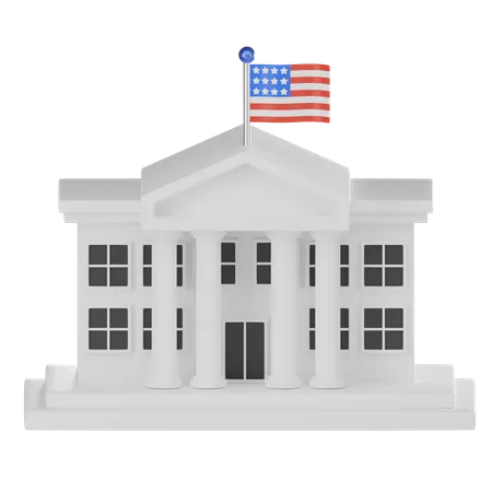 White House  3D Icon