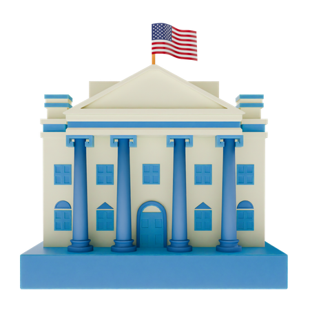 White House  3D Icon