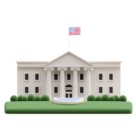 White House  3D Icon