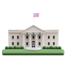 3d white house emoji