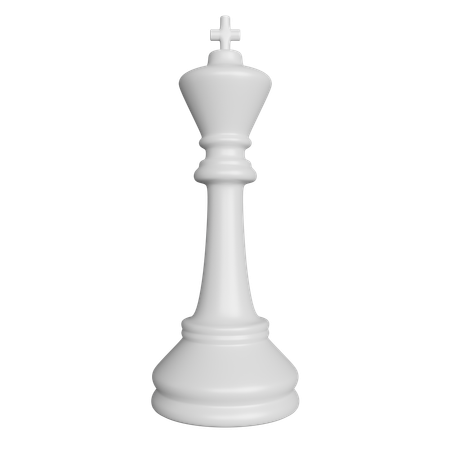 White King Chess Piece  3D Icon