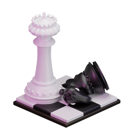 White King kill Black Knight  3D Icon