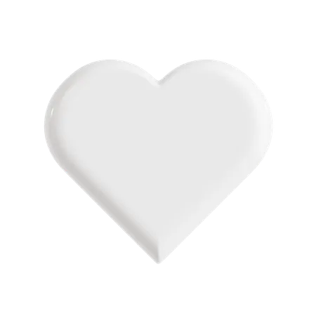 White Love Emoji  3D Icon