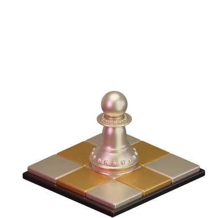 White pawn  3D Icon