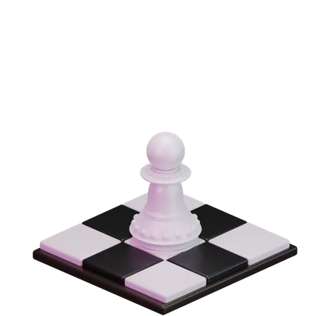 White pawn 3D Icon