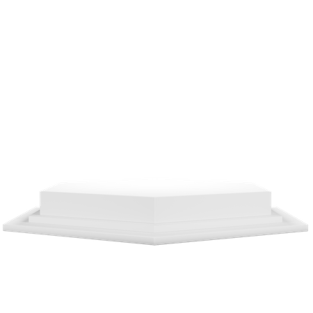 White Pedestal 3D Illustration