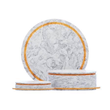 White Podium Aesthetic  3D Icon
