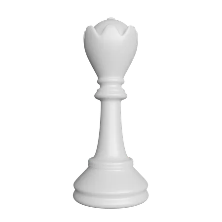 White Queen Chess Piece  3D Icon