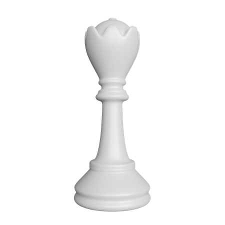 White Queen Chess Piece  3D Icon