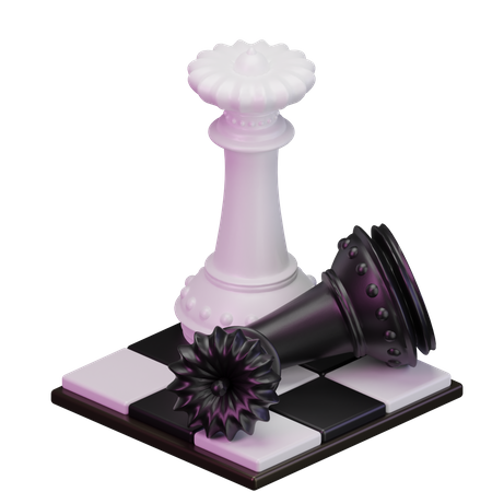 White Queen kill Black Queen  3D Icon