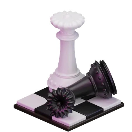 White Queen kill Black Queen  3D Icon