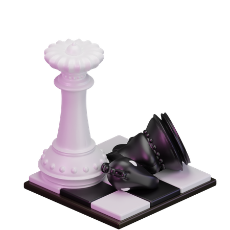 White Queen kill Black Knight  3D Icon