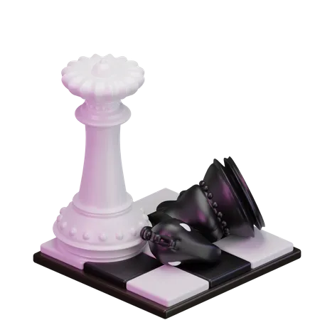 White Queen kill Black Knight  3D Icon