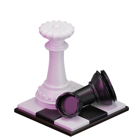 White Queen kill Black Rook  3D Icon