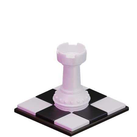 White Rook  3D Icon