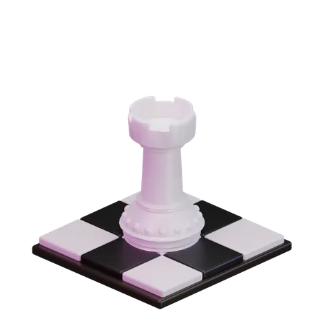 White Rook  3D Icon