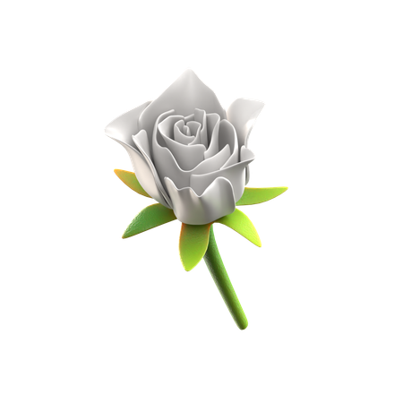 White Roses Flower  3D Icon