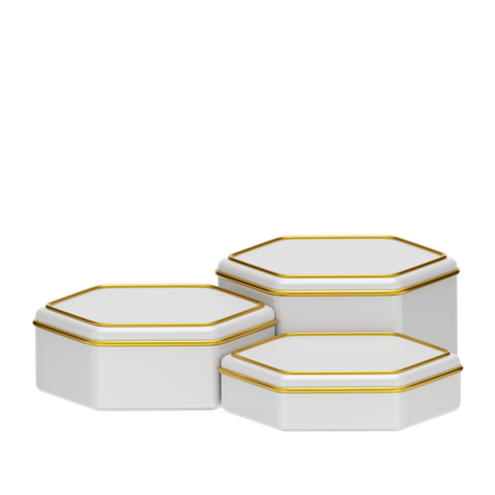White Stage Podium  3D Icon