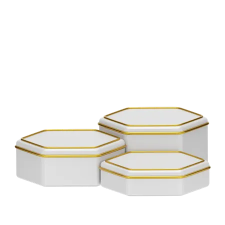 White Stage Podium  3D Icon