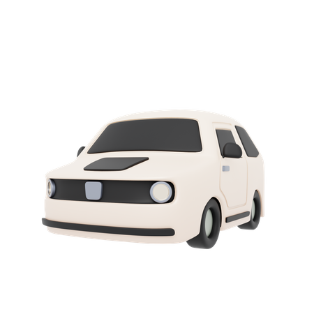 White SUV Car  3D Icon