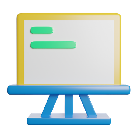 Whiteboard  3D Icon