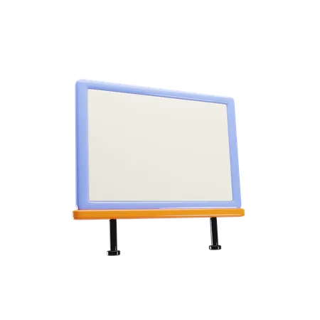 3 D Rendering Whiteboard Icon 3D Icon