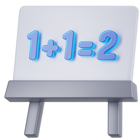 Whiteboard Math  3D Icon