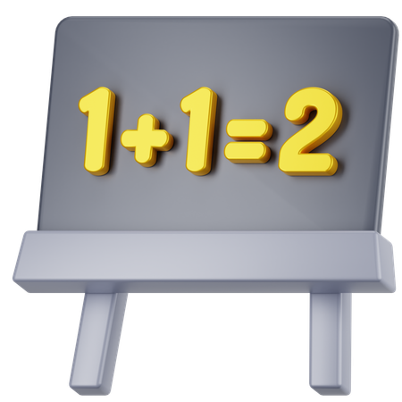 Whiteboard Math  3D Icon