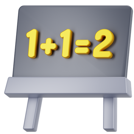 Whiteboard-Mathematik  3D Icon