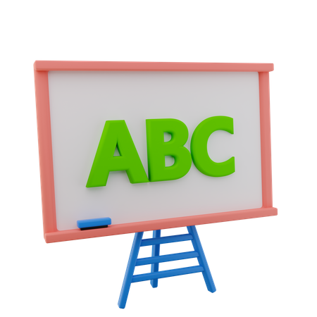 Whiteboard School  3D Icon