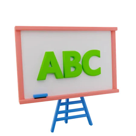 Whiteboard Schule  3D Icon