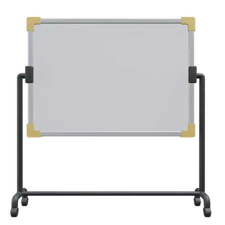 Whiteboard With Stand Office 3 D Icon Illustration With Transparent Background 3D Icon