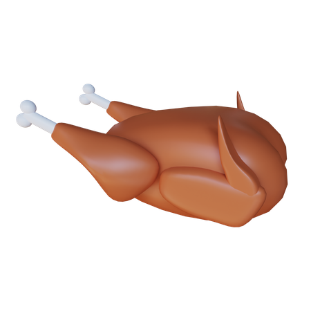 Whole Turkey  3D Illustration