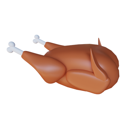 Whole Turkey 3D Illustration