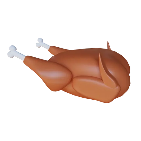 Whole Turkey  3D Illustration