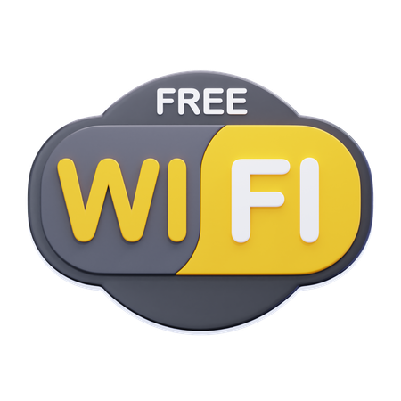 無料Wi-Fi  3D Icon