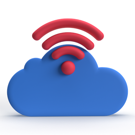 Wi-fi na nuvem  3D Icon
