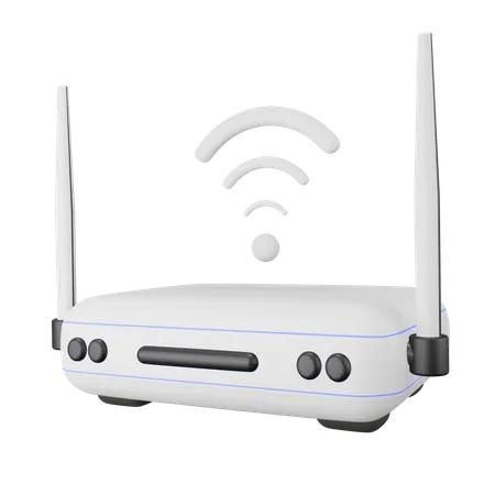 Wi Fi Router  3D Illustration