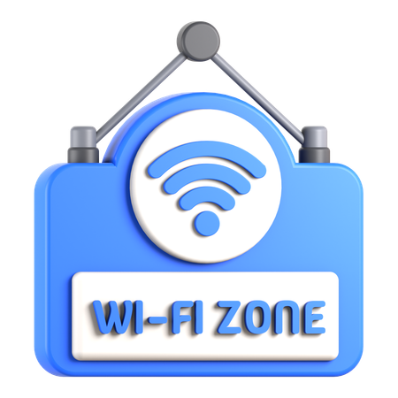 Wi Fi Zone  3D Icon