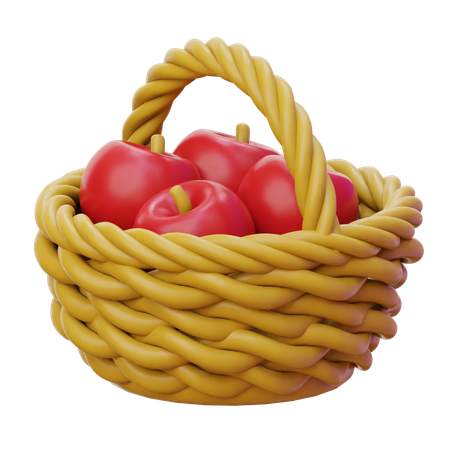 Wicker Basket  3D Icon