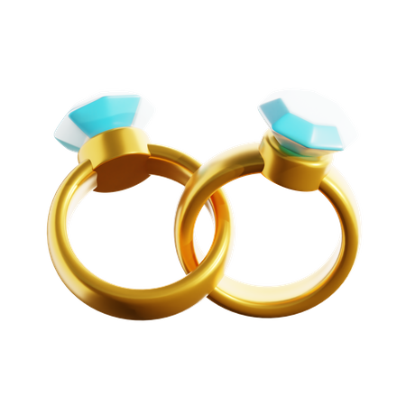 Widding Rings  3D Icon