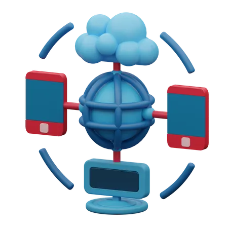 Wide Area Network  3D Icon