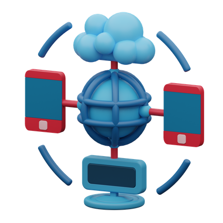 Wide Area Network  3D Icon